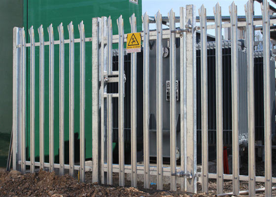 W Pale Security Galvanized Steel Palisade Fence Wrought Iron 1.8m Garden