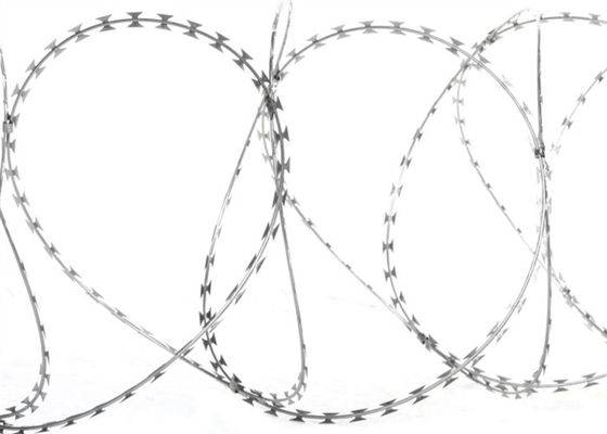 Hot Dip Galvanized Razor Barbed Wire  Security 900mm Coil Thermal