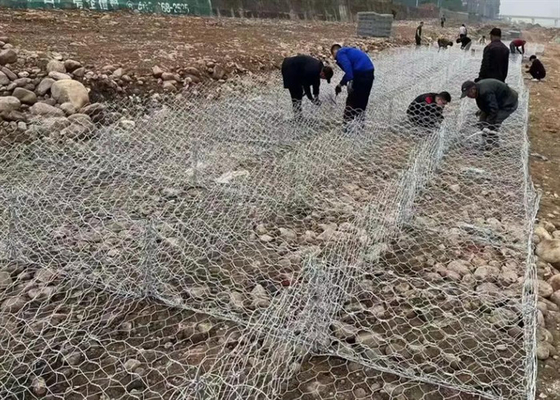 Χοντρόστρωτο / Ζαλβανισμένο Κουτί Γκαμπιόν για τον έλεγχο του νερού 1*1*2m