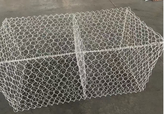 Χαμηλό άνθρακα HDG Gabion καλάθια 100 * 120mm για γραμμή Boudary