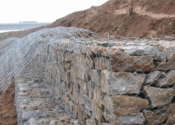 3mx1mx1m Galfan Gabion Wire Mesh 60x80mm Για έργα προστασίας από πλημμύρες στις ακτές