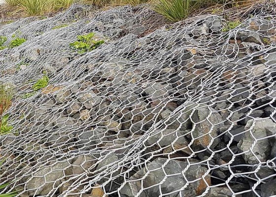 0.5mx0.5mx1m 4mm Γαλβανισμένο Πλέγμα Gabion με Επίστρωση PVC Αντισκωριακό για Προστασία Όχθης Ποταμού και Διαμόρφωση Τοπίου